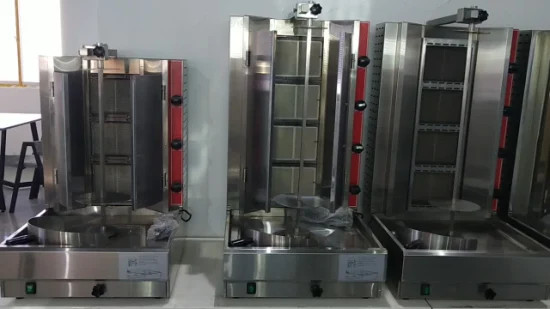 Commercial Kitchen Equipment Gas Vertical Broiler Shawarma Spinning Doner Kebab Gyro Grill Machine (RG