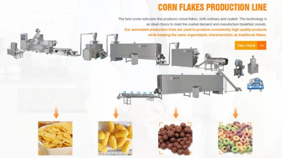 Automatic Industrial Crispy Sweet Kelloggs Choco Balls Pops Fruit Loops Puff Snacks Chips Food Production Line Breakfast Cereals Corn Flakes Making Machine