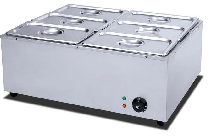 High Quality Electric 6-Pan Food Steam Table Buffet Warmer Set Bain Marie