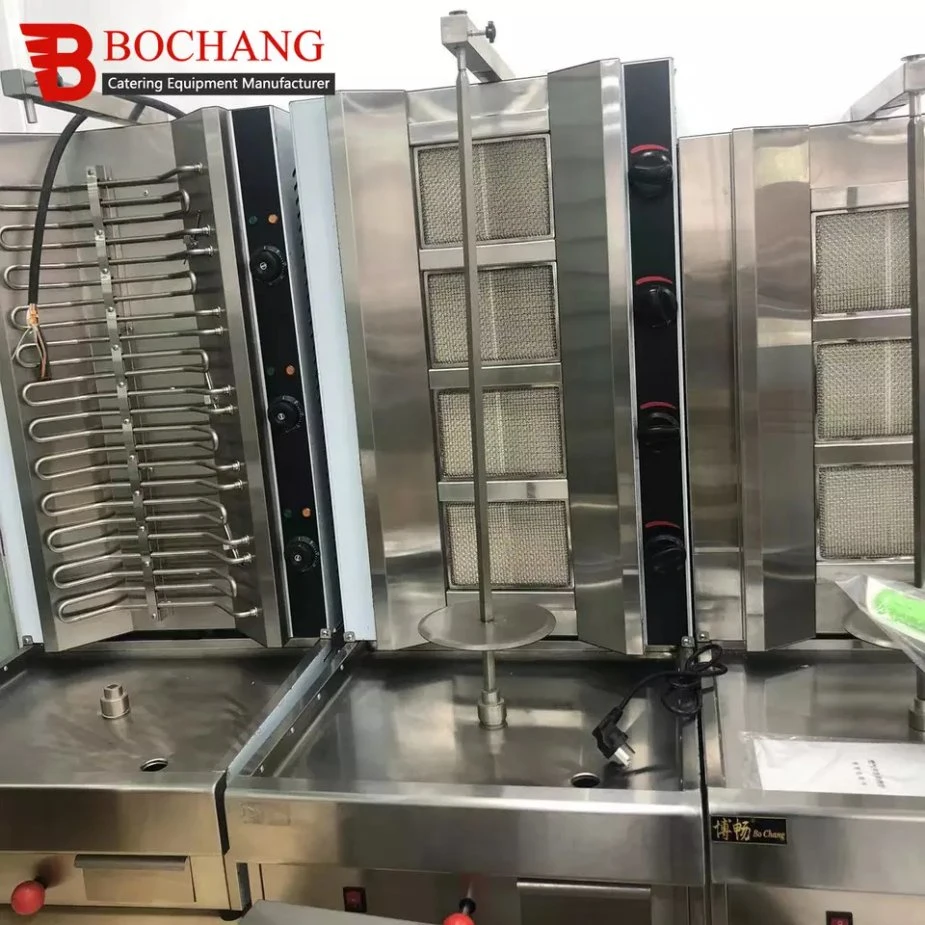 4 Burner Doner Kebab Machine Commercial Gas Shawarma Machine Grillers