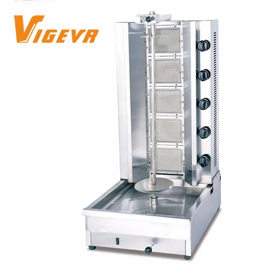 2/3/4/5/6 Burner Commercial Restaurant Equipment Electric Gas Turkey Skewer Making Equipment Price Doner Kebab Grill Shawarma Machine for Sale 