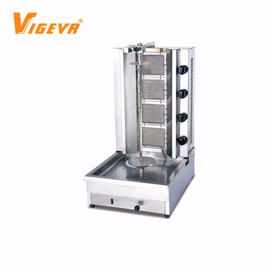 Catering Equipment Restaurant Equipment BBQ Rotary Stainless Steel Electric Gas Doner Kebab Making Shawarma Kebab Machine