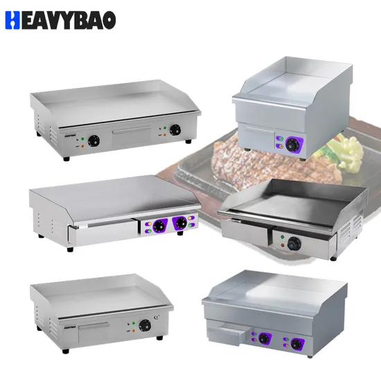 Heavybao CE RoHS Factory Price Electric Stainless Steel Fast Food Burger Griddle Grill 