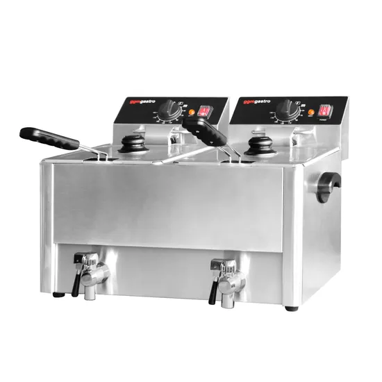 Butterball, Turkey, Potato, Chip, Fish, Indoor Countertop/Table Presto Industrial, Commercial Large Double Tank Electric Deep Fryers with Oil Filtration &Basket