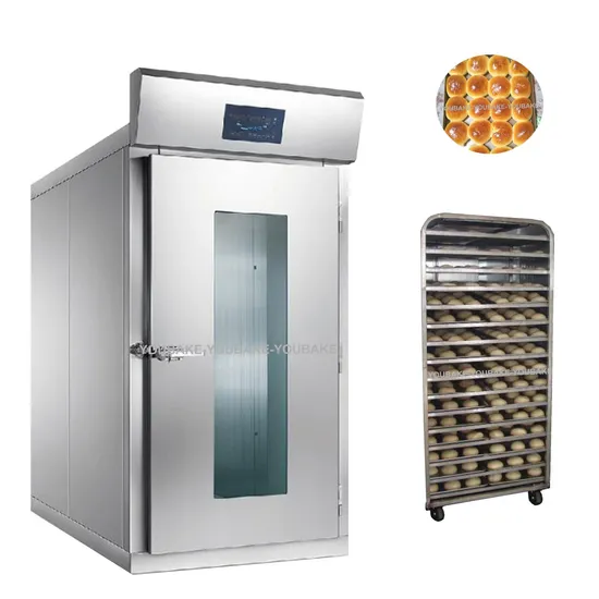 32 Trays Electric Bread Proofer with Cart Bakery Dough Proofer Cabinet Machine Roll in Rack Trolley 