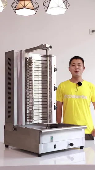 2/3/4/5/6 Burner Commercial Restaurant Equipment Electric Gas Turkey Skewer Making Equipment Price Doner Kebab Grill Shawarma Machine for Sale 