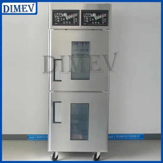 Double Door 36 Trays Dough Proofer Refrigerated Fermentation Machine 